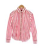 ラルフローレン RALPH LAUREN ストライプシャツ カジュアルシャツ 長袖 11 白 ホワイト 赤 レッド /RR