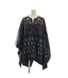 ヴィヴィアンタム VIVIENNE TAM ポンチョ ジャケット 総柄 0 紫 パープル 青 ブルー ベージュ 015-251005 /YM