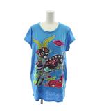 ヴィヴィアンタム VIVIENNE TAM Tシャツ カットソー フレンチスリーブ 1 青 ブルー 鹿柄 015-160201 /RR