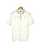 マンシングウェア MUNSINGWEAR ポロシャツ L 白 半袖 無地 ロゴ刺繍 /JP