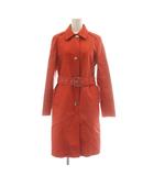 トミーヒルフィガー TOMMY HILFIGER コート S 赤 レッド ロング レギュラーカラー ベルト付き /AU