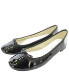 レペット Repetto バレエシューズ エナメル フラットシューズ 38 黒 ブラック /☆G