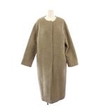 イエナ IENA ラムウールノーカラーロングコート ロング 36 グレージュ 20020900520030 /HN