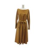 スローブ イエナ SLOBE IENA ワンピース 長袖 ひざ丈 38 ベージュ 無地 /RR