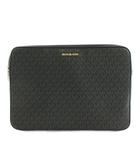 マイケルコース MICHAEL KORS クラッチバッグ セカンドバッグ 総柄 PVC チャコールグレー /AN22