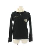 ラルフローレン RALPH LAUREN ポロシャツ M 黒 ブラック 長袖 襟付き ロゴ刺繍 KKRLHM2413 /JP