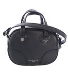 メゾンキツネ MAISON KITSUNE BOOGIE ハンドバッグ ショルダーバッグ ポシエット 2WAY レザー 紺 MW0514LC0044 /TK