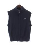 フリークスストア FREAKS STORE ニットベスト F 紺 ネイビー ノースリーブ スタンドカラー フルジップ /GG