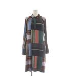 ポールバイポールスミス Paul by PAUL SMITH ワンピース M マルチカラー パッチワーク柄 丸襟 長袖 /AU