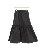 イエナ IENA 22aw スカート 36 黒 ロング丈 ゴムウエスト ティアードデザイン 22060900584140 /JP