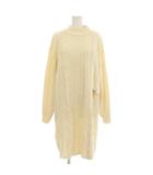 ティアクラッセ Tiaclasse ニット ワンピース ひざ丈 白 L 長袖 /JP