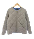 フレッシュサービス　fresh service LOOPWHEELER ZANTER キルティング ダウンジャケット アウター ノーカラー ジップアップ S グレー LWFS193-001 /TK
