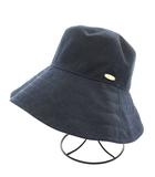 ブルーレーベルクレストブリッジ BLUE LABEL CRESTBRIDGE リバーシブルハット バケットハット バケハ 帽子 チェック柄 57cm 紺 ネイビー ベージュ 赤 レッド 55506-741 /KU