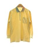 ダンヒル dunhill ポロシャツ LL 黄色 イエロー 長袖 マルチカラー襟 胸ポケット /DU