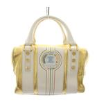 セリーヌ CELINE 2004 アテネオリンピック限定 ミニボストンバッグ ハンドバッグ レザー ゴールドカラー 白 ホワイト /YT ■OH