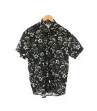 キャサリンハムネット KATHARINE HAMNETT シャツ S 紺 ネイビー 花柄 半袖 開襟 /JP