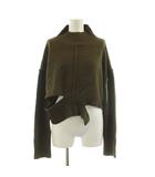 24AW ディストレストニットジャンパー セーター 長袖 ハイネック ウール M カーキ S52HA0290 M13044 /KU
