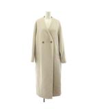 スローブ イエナ SLOBE IENA ノーカラーコート ロング ウール F 白系 19020912790430 /KU