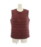 ユニクロ UNIQLO ULTRA LIGHT DOWN ダウンベスト M 赤 ボルドー 無地 /JP