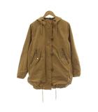 ザラ ベーシック ZARA BASIC コート モッズコート ミリタリーコート XS ベージュ フード付き 長袖 無地 /DU