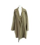 トレンチコート ボタンレス F 茶 ブラウン 無地 ショールカラー 長袖 /AP