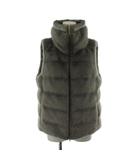 ヘルノ HERNO ショートヘアファー ダウンベスト アウター 38 グレー PI002122D-12630-9406 /AN78