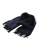 アニエスベー agnes b. マフラー フリンジ ラメ 紺 ネイビー /AN37