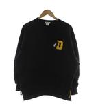 ダブルスタンダードクロージング ダブスタ DOUBLE STANDARD CLOTHING キャノンループ裏起毛プルオーバー トレーナー F 黒 ブラック 長袖 クルーネック ロゴワッペン 0508-000-224B /GG