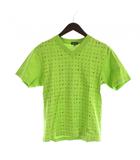 Tシャツ F 緑 グリーン 総柄 Vネック 半袖 /AP