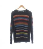 ニット セーター ウール XL マルチカラー ボーダー 長袖 PF-5C-89379 /GP