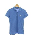 ラルフローレン RALPH LAUREN ポロシャツ M 水色 ライトブルー 半袖 ロゴ刺繍 /YM
