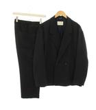 パブリックトウキョウ PUBLIC TOKYO 山形 YAMAGATA 25AW アクアウール AQUA WOOL スーツ セットアップ 上下 カルゼダブル テーラードジャケット ダブル カルゼタックスラックス イージーパンツ ジップフライ ウエストゴム 2 濃紺 ダークネイビー /YT