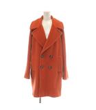 マレーラ MARELLA コート ウール カシミヤ混 42 オレンジ ダブルブレスト ロング ラペルカラー /AU