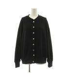 スリードッツ three dots boa jersey cardigan ボアジャージー カーディガン 長袖 裏起毛 S 黒 ブラック BK7001Y /KU