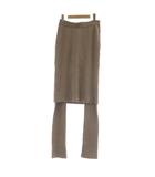 フレームワーク Framework パンツ スカート付きレギンス ウール リブ 36 ベージュ /AU