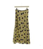 イエナ IENA フレアスカート 38 黄色 イエロー ドット柄 花柄 ロング丈 /LP