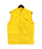 ラコステ LACOSTE ベスト 中綿 黄 イエロー ノースリーブ リブ襟 ロゴ刺繍 /AP