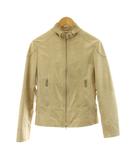 ショット SCHOTT ライダースジャケット レザージャケット ジップアップ XS ベージュ /KU