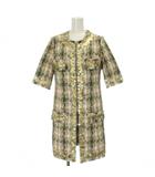 ラムシー LAM CI コート ジャケット S マルチカラー ツイード  スパンコール装飾  /GP