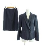 ブルックスブラザーズ BROOKS BROTHERS スーツ ジャケット スカート ウール IT36 紺 ネイビー 長袖 ひざ丈 ダブルブレスト /AP