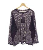 サウス2ウエスト8 South2 West8 S2W8 タグ付き Crew Neck Shirt Knit Mesh カットソー Tシャツ メッシュ シアー 長袖 XS 紫 パープル PU542 /HN