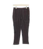 フォーティーファイブアールピーエム  45R 45rpm ジャージフラノの桃比女スパッツ ウール クロップド パンツ ストライプ F ネイビー 赤 5126068 /☆G