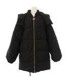 フード付き ミドル丈ナイロンジャケット&ダウンベスト ジップアップ S 黒 OU0150129999B /BM