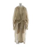 トラッゾドンナ Torrazzo Donna スプリングコート F ベージュ フード付き ドローストリング シアー素材 長袖 ロング丈 /GG