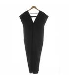 ビームスハート BEAMS HEART オールインワン パンツ 黒 ブラック Vネック 半袖 ポケット付きドローストリング  /GG