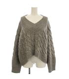 エレンディーク ELENDEEK Vネック ニット セーター 長袖 F グレー 512612601301 /☆G