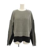 エレンディーク ELENDEEK ニット バイカラー リブニット 長袖 F グレー 黒 512612621301 /☆G