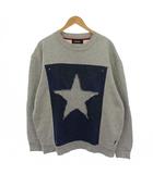 ディーゼル DIESEL スウェット トレーナー プルオーバー 長袖 クルーネック 星 スター L グレー 紺 /BM