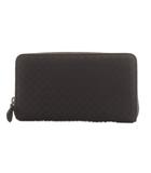 ボッテガヴェネタ BOTTEGA VENETA イントレチャート 長財布 ラウンドファスナー 小銭入れ レザー 茶 ブラウン /AN34 ■OH