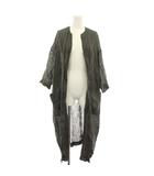 リネンロングガウン トッパー アウター シアー 麻 Free カーキ GAA5-23S018 /YT